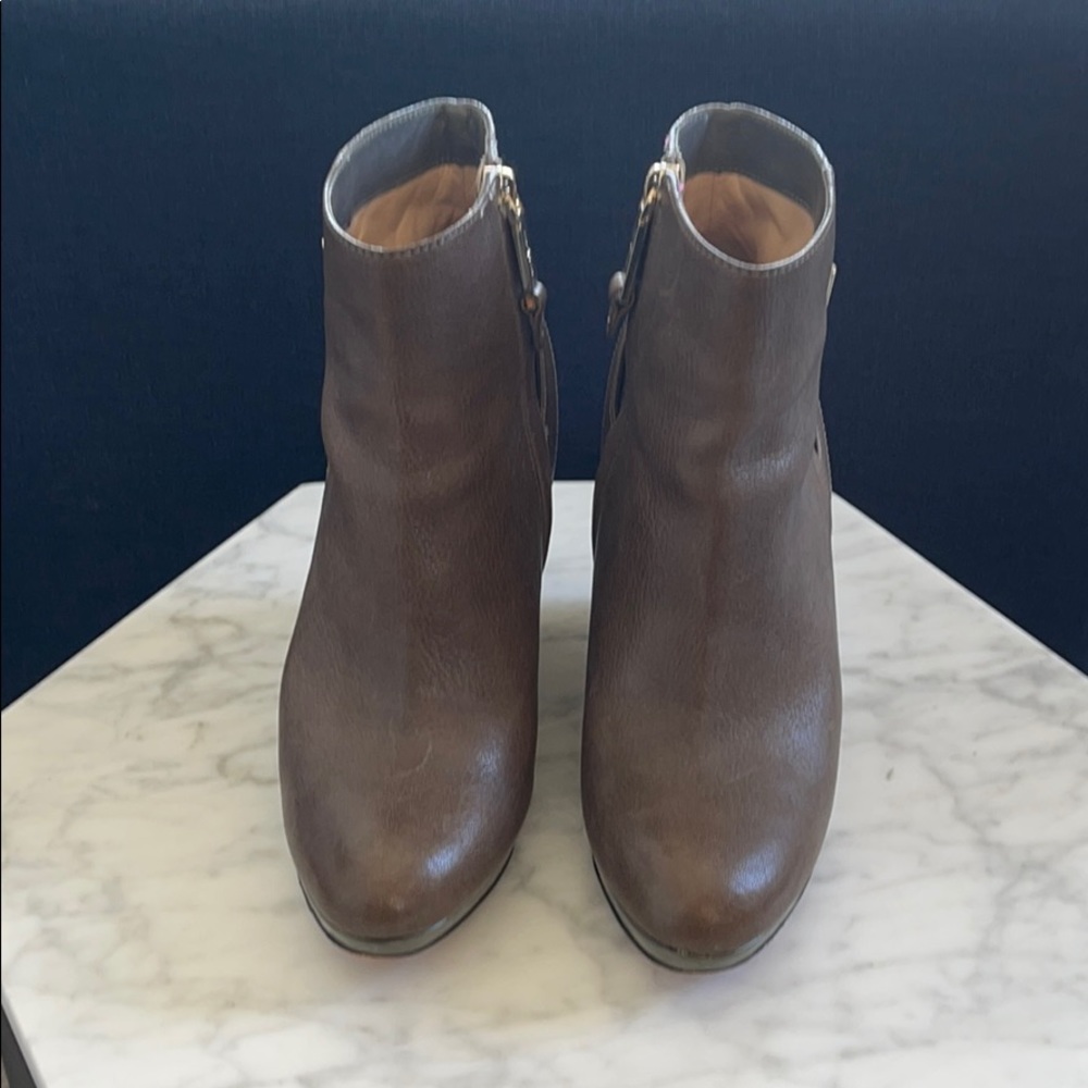 Cole Haan Wedge Bootie - side zip - Size 8
